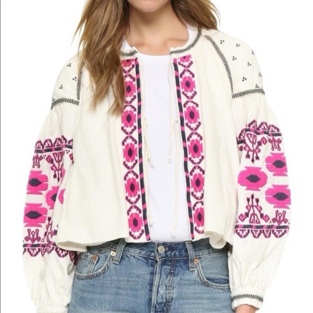 Embroidered Free People Jacket